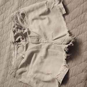 AERIE GRAY DENIM SHORTS SIZE LARGE